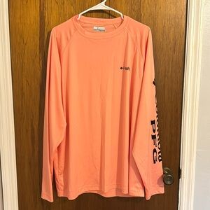 Columbia XL Coral PFG Long Sleeve Sun shirt